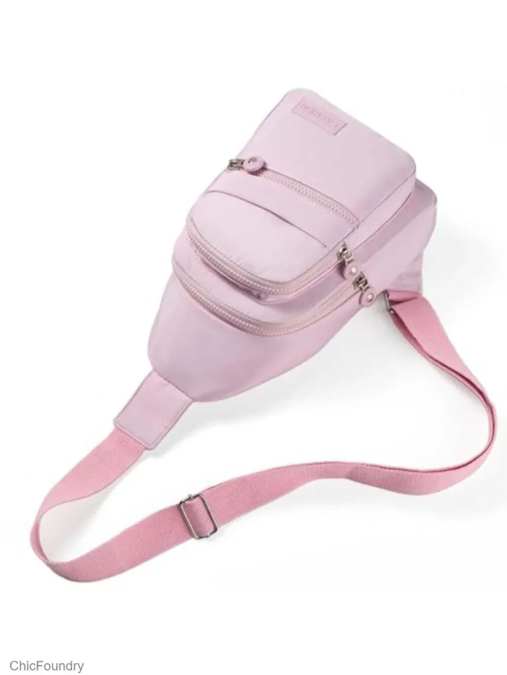Water Resistant Polyester Sling Backpack Crossbody Bag with Adjustable Strap